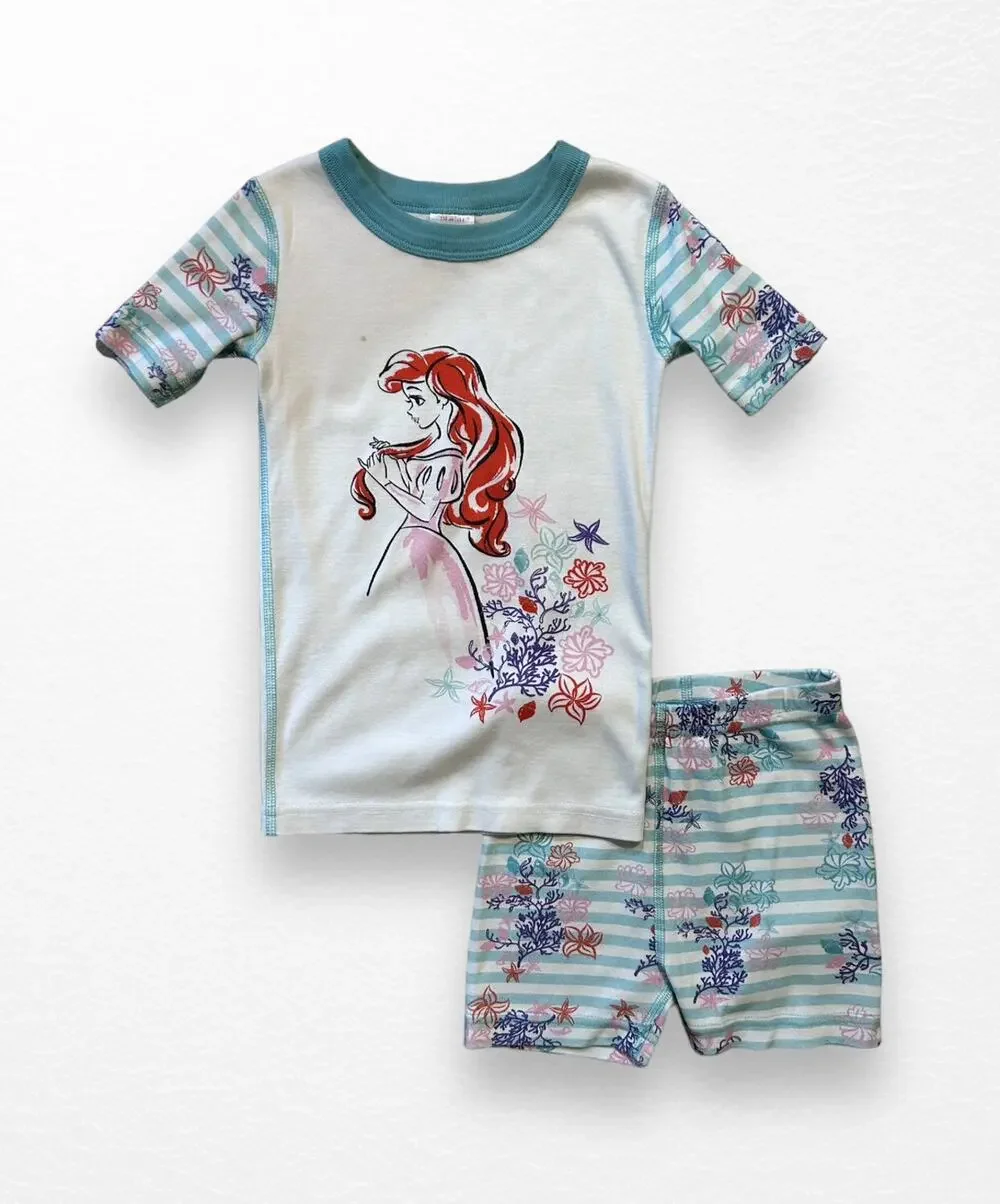 Hanna Andersson x Disney Ariel Organic Shortie PJ's, Size 5